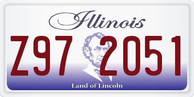 IL license plate Z972051