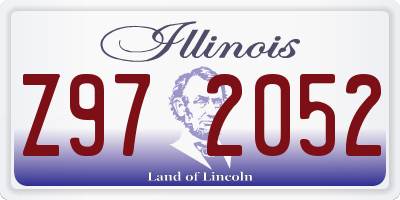 IL license plate Z972052