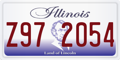 IL license plate Z972054