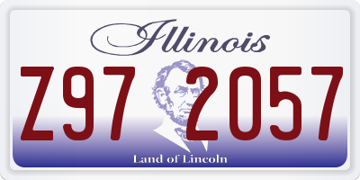 IL license plate Z972057
