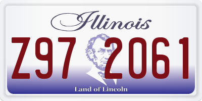 IL license plate Z972061