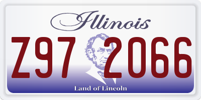 IL license plate Z972066