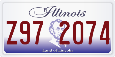 IL license plate Z972074