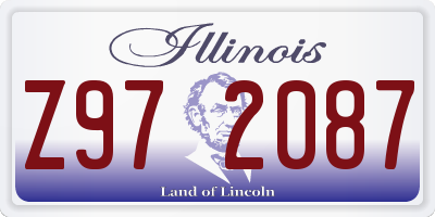 IL license plate Z972087