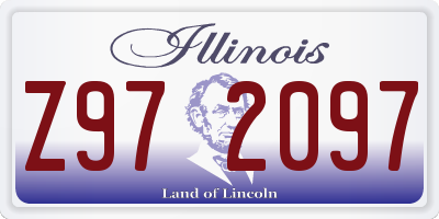 IL license plate Z972097