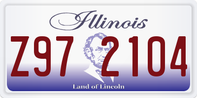 IL license plate Z972104