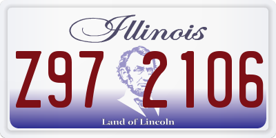 IL license plate Z972106