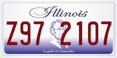 IL license plate Z972107