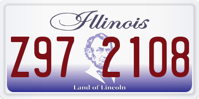 IL license plate Z972108