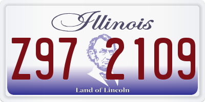IL license plate Z972109