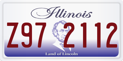 IL license plate Z972112