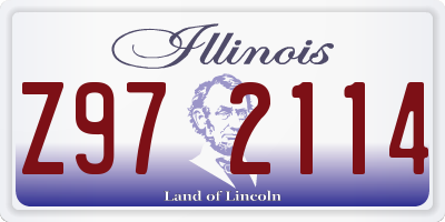 IL license plate Z972114