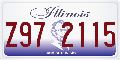 IL license plate Z972115