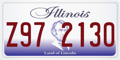 IL license plate Z972130