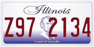 IL license plate Z972134