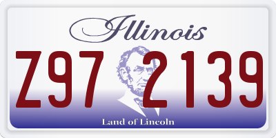IL license plate Z972139