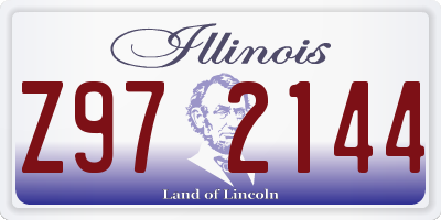 IL license plate Z972144