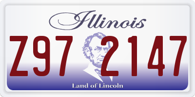 IL license plate Z972147