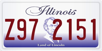 IL license plate Z972151