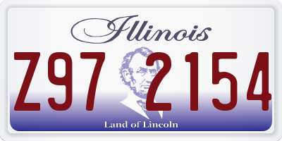 IL license plate Z972154