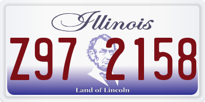 IL license plate Z972158