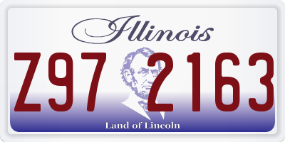 IL license plate Z972163