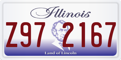 IL license plate Z972167
