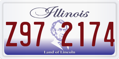 IL license plate Z972174