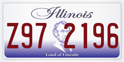 IL license plate Z972196