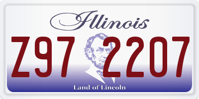 IL license plate Z972207
