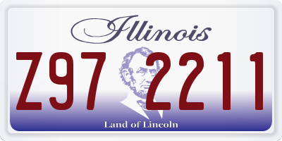 IL license plate Z972211