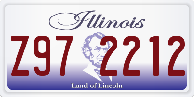 IL license plate Z972212