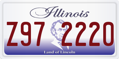 IL license plate Z972220