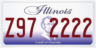 IL license plate Z972222