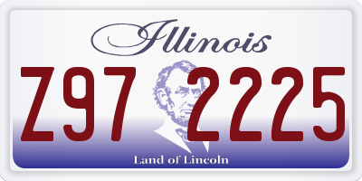 IL license plate Z972225