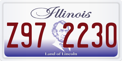 IL license plate Z972230