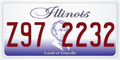 IL license plate Z972232