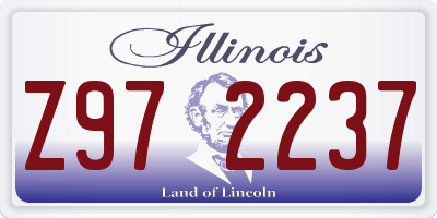 IL license plate Z972237