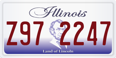 IL license plate Z972247