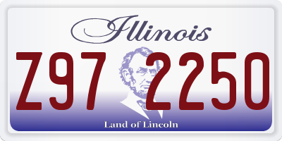 IL license plate Z972250