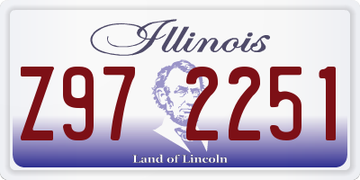 IL license plate Z972251