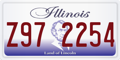 IL license plate Z972254