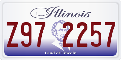 IL license plate Z972257
