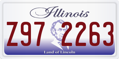 IL license plate Z972263