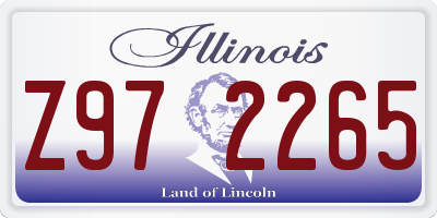 IL license plate Z972265