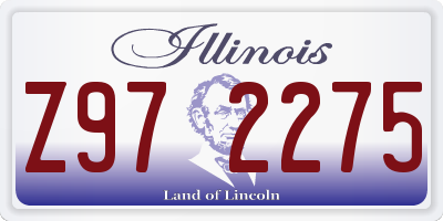 IL license plate Z972275