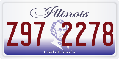 IL license plate Z972278
