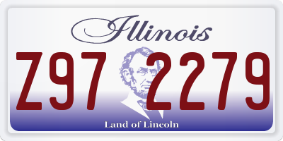 IL license plate Z972279