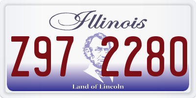 IL license plate Z972280
