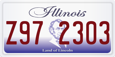 IL license plate Z972303